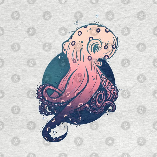 Pink octopus by Jess Adams